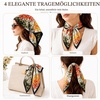 FAIRYGATE Seide Schal Damen Halstücher Seidentuch Schals Halstuch Seidenschal Scarf Bandana Taschentuch Handgelenk Kopftücher Einheitsgröße 78(Fdas28022)