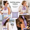 FAIRYGATE Seide Schal Damen Halstücher Seidentuch Schals Halstuch Seidenschal Scarf Bandana Taschentuch Handgelenk Kopftücher Einheitsgröße 78(Fdgh73014)