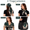 FAIRYGATE Seide Schal Damen Halstücher Seidentuch Schals Halstuch Seidenschal Scarf Bandana Taschentuch Handgelenk Kopftücher Einheitsgröße 78(Fdgh91008)