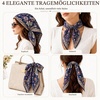 FAIRYGATE Seide Schal Damen Halstücher Seidentuch Schals Halstuch Seidenschal Scarf Bandana Taschentuch Handgelenk Kopftücher Einheitsgröße 78(Fdgh91017)