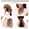 FAIRYGATE Seide Schal Damen Halstücher Seidentuch Schals Halstuch Seidenschal Scarf Bandana Taschentuch Handgelenk Kopftücher Einheitsgröße 78(Fdwxa2423)