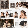 FAIRYGATE Seide Schal Damen Halstücher Seidentuch Schals Halstuch Seidenschal Scarf Bandana Taschentuch Handgelenk Kopftücher Einheitsgröße 78(Mehrfarbig)