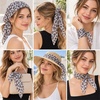 FAIRYGATE Seidenschal Damen Chiffon Elegante Seidentuch Haare Satintuch Halstuch Bandana Tuch Kopftücher Taschentuch Ansatz Scarf DA27(Da2707)