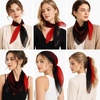 FAIRYGATE Seidenschal Damen Chiffon Elegante Seidentuch Haare Satintuch Halstuch Bandana Tuch Kopftücher Taschentuch Ansatz Scarf DA27(Da2715)
