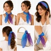 FAIRYGATE Seidenschal Damen Chiffon Elegante Seidentuch Haare Satintuch Halstuch Bandana Tuch Kopftücher Taschentuch Ansatz Scarf DA27(Da2717)