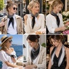 FAIRYGATE Seidenschal Damen Chiffon Elegante Seidentuch Haare Satintuch Halstuch Bandana Tuch Kopftücher Taschentuch Ansatz Scarf DA27(Da2718)