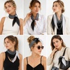FAIRYGATE Seidenschal Damen Chiffon Elegante Seidentuch Haare Satintuch Halstuch Bandana Tuch Kopftücher Taschentuch Ansatz Scarf DA27(Da2718)