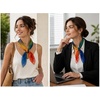 FAIRYGATE Seidenschal Damen Chiffon Elegante Seidentuch Haare Satintuch Halstuch Bandana Tuch Kopftücher Taschentuch Ansatz Scarf DA27(Da2719)