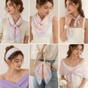FAIRYGATE Seidenschal Damen Chiffon Elegante Seidentuch Haare Satintuch Halstuch Bandana Tuch Kopftücher Taschentuch Ansatz Scarf DA27(Da2724)