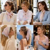 FAIRYGATE Seidenschal Damen Chiffon Elegante Seidentuch Haare Satintuch Halstuch Bandana Tuch Kopftücher Taschentuch Ansatz Scarf DA27(Da2724)