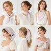 FAIRYGATE Seidenschal Damen Chiffon Elegante Seidentuch Haare Satintuch Halstuch Bandana Tuch Kopftücher Taschentuch Ansatz Scarf DA27(Da2724)