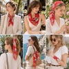 FAIRYGATE Seidenschal Damen Chiffon Elegante Seidentuch Haare Satintuch Halstuch Bandana Tuch Kopftücher Taschentuch Ansatz Scarf DA27(Fdwxa2615)