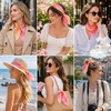 FAIRYGATE Seidenschal Damen Chiffon Elegante Seidentuch Haare Satintuch Halstuch Bandana Tuch Kopftücher Taschentuch Ansatz Scarf DA27(Fdwxa2621)