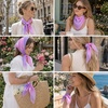 FAIRYGATE Seidenschal Damen Chiffon Elegante Seidentuch Haare Satintuch Halstuch Bandana Tuch Kopftücher Taschentuch Ansatz Scarf DA27(Fdwxa2623)
