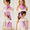 FAIRYGATE Seidenschal Damen Chiffon Elegante Seidentuch Haare Satintuch Halstuch Bandana Tuch Kopftücher Taschentuch Ansatz Scarf DA27(Fdwxa2623)