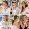 FAIRYGATE Seidenschal Damen Chiffon Elegante Seidentuch Haare Satintuch Halstuch Bandana Tuch Kopftücher Taschentuch Ansatz Scarf DA27(Fdwxa2624)