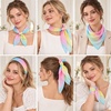 FAIRYGATE Seidenschal Damen Chiffon Elegante Seidentuch Haare Satintuch Halstuch Bandana Tuch Kopftücher Taschentuch Ansatz Scarf DA27(Fdwxa2624)