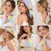FAIRYGATE Seidenschal Damen Chiffon Elegante Seidentuch Haare Satintuch Halstuch Bandana Tuch Kopftücher Taschentuch Ansatz Scarf DA27(Fdwxa2624)