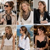 FAIRYGATE Seidenschal Damen Chiffon Elegante Seidentuch Haare Satintuch Halstuch Bandana Tuch Kopftücher Taschentuch Ansatz Scarf DA27(Fdwxa2812)
