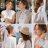 FAIRYGATE Seidenschal Damen Chiffon Elegante Seidentuch Haare Satintuch Halstuch Bandana Tuch Kopftücher Taschentuch Ansatz Scarf DA27(Fdwxa2822)