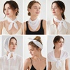 FAIRYGATE Seidenschal Damen Chiffon Elegante Seidentuch Haare Satintuch Halstuch Bandana Tuch Kopftücher Taschentuch Ansatz Scarf DA27(Fdwxa2911)