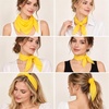 FAIRYGATE Seidenschal Damen Chiffon Elegante Seidentuch Haare Satintuch Halstuch Bandana Tuch Kopftücher Taschentuch Ansatz Scarf DA27(Fdwxa2912)