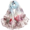 FAIRYGATE Chiffon Retro Schal Damen Leichtes Halstuch Seiden Chiffon Halstuch für Mädchen Frauen Halstuch Kopftuch(39010)