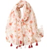 FAIRYGATE Damen Schal Vogel Blume Schmetterling Druck Lange Soft Neck Scarf Wickel Stola für Summer Beach Winter Geschenk(8034)