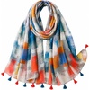 FAIRYGATE Damen Schal Vogel Blume Schmetterling Druck Lange Soft Neck Scarf Wickel Stola für Summer Beach Winter Geschenk(810013)