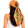 FAIRYGATE Seide Schal Damen Halstücher Seidentuch Schals Halstuch Seidenschal Scarf Bandana Taschentuch Handgelenk Kopftücher Einheitsgröße 78(D78021)