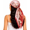 FAIRYGATE Seide Schal Damen Halstücher Seidentuch Schals Halstuch Seidenschal Scarf Bandana Taschentuch Handgelenk Kopftücher Einheitsgröße 78(D90023)