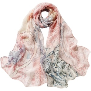 FAIRYGATE Chiffon Retro Schal Damen Leichtes Halstuch Seiden Chiffon Halstuch für Mädchen Frauen Halstuch Kopftuch(39006)