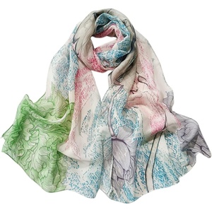 FAIRYGATE Chiffon Retro Schal Damen Leichtes Halstuch Seiden Chiffon Halstuch für Mädchen Frauen Halstuch Kopftuch(39007)