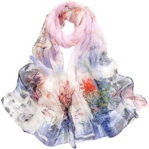 FAIRYGATE Chiffon Retro Schal Damen Leichtes Halstuch Seiden Chiffon Halstuch für Mädchen Frauen Halstuch Kopftuch(39011)