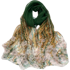 FAIRYGATE Chiffon Retro Schal Damen Leichtes Halstuch Seiden Chiffon Halstuch für Mädchen Frauen Halstuch Kopftuch(FDKRA4432)