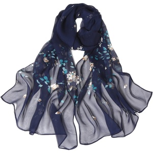 FAIRYGATE Chiffon Retro Schal Damen Leichtes Halstuch Seiden Chiffon Halstuch für Mädchen Frauen Halstuch Kopftuch(Fdkra4207)