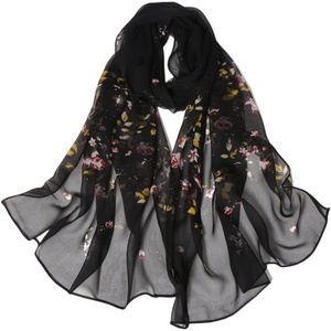 FAIRYGATE Chiffon Retro Schal Damen Leichtes Halstuch Seiden Chiffon Halstuch für Mädchen Frauen Halstuch Kopftuch(Fdkra4212)