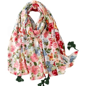 FAIRYGATE Damen Schal Halstücher für Frauen Kopftuch Umschlagtuch Viskose Schals Tuch Stola Stolen Wrap Shawl Halstuch 0001(Fdyt810007)