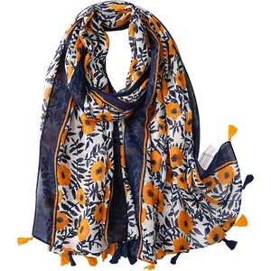 FAIRYGATE Damen Schal Vogel Blume Schmetterling Druck Lange Soft Neck Scarf Wickel Stola für Summer Beach Winter Geschenk(0235)