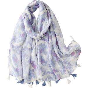 FAIRYGATE Damen Schal Vogel Blume Schmetterling Druck Lange Soft Neck Scarf Wickel Stola für Summer Beach Winter Geschenk(FDYT27006)
