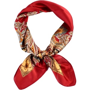 FAIRYGATE Damen Seidentuch Quadrates Bedrucktes Halstuch Satin Seidenschal Kopftuch 70x70cm(92011)