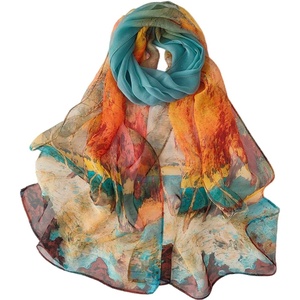 FAIRYGATE Schal Damen Halstücher Tuch Kopftuch Halstuch Schals Tücher Stola Weiches und Bequemes Georgette Material Vielseitig und Multifunktional B72(Db7217)
