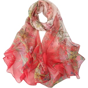 FAIRYGATE Schals & Tücher für Damen Seidenschals Damen Leicht Seidentuch Chiffon Silk Schal Halstuch Tuch Geschenk Frauen 20A41(DA4123)