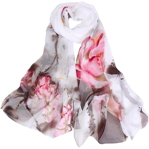 FAIRYGATE Schals & Tücher für Damen Seidenschals Damen Leicht Seidentuch Chiffon Silk Schal Halstuch Tuch Geschenk Frauen 20A41(FDKRA4124)