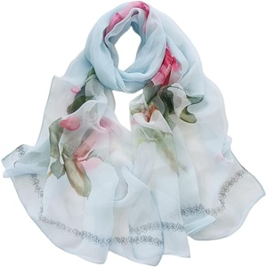 FAIRYGATE Schals & Tücher für Damen Seidenschals Damen Leicht Seidentuch Chiffon Silk Schal Halstuch Tuch Geschenk Frauen 20A41(Fdkra5118)