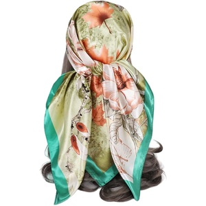 FAIRYGATE Seide Schal Damen Halstücher Seidentuch Schals Halstuch Seidenschal Scarf Bandana Taschentuch Handgelenk Kopftücher Einheitsgröße 78(D90024)