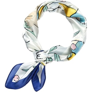 FAIRYGATE Seidenschal Damen Chiffon Elegante Seidentuch Haare Satintuch Halstuch Bandana Tuch Kopftücher Taschentuch Ansatz Scarf DA27(Fdas31019)